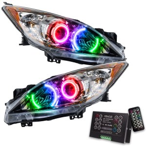 Mazda 3 Headlight Assemblies - ORACLE Lighting - SMD, Halogen, ColorSHIFT with 2.0 Controller - `10-`13